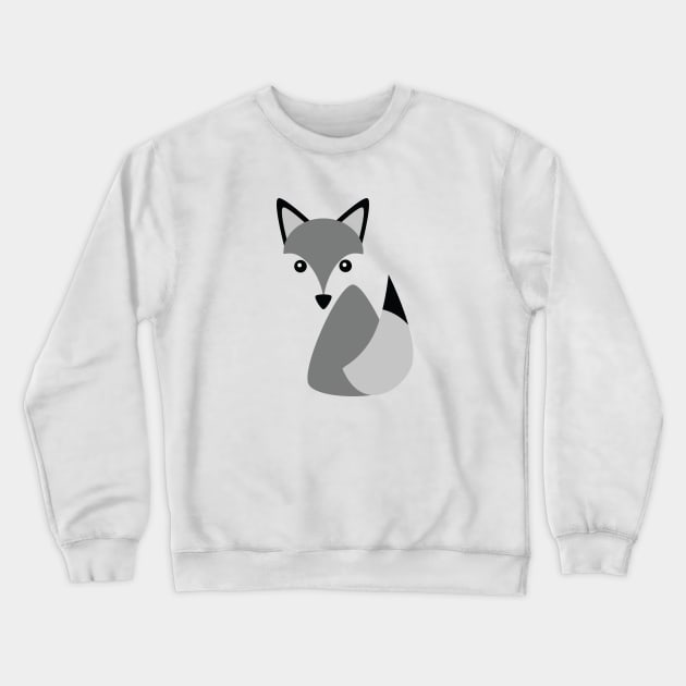 Cute Little Husky Dog Wolf Logo Illustration Crewneck Sweatshirt by Squeeb Creative